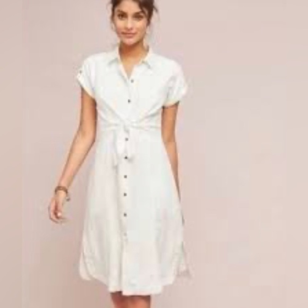 MAEVE White Button-Down Dress